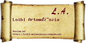 Loibl Artemíszia névjegykártya